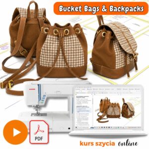 Idealny Bucket Bag – kurs szycia online – 2 modele, 4 wykroje