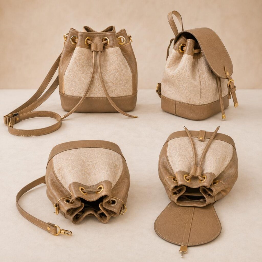 torebka i plecak typu bucket bag kurs szycia online wykroje