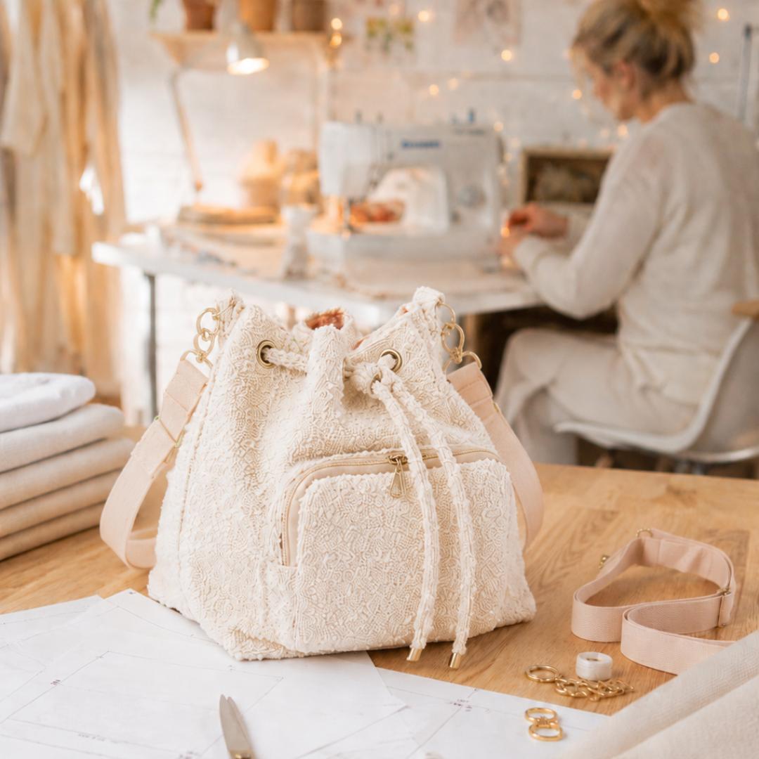 Nina bucket bag wykroje PDF wideo tutorial z instrukcją szycia