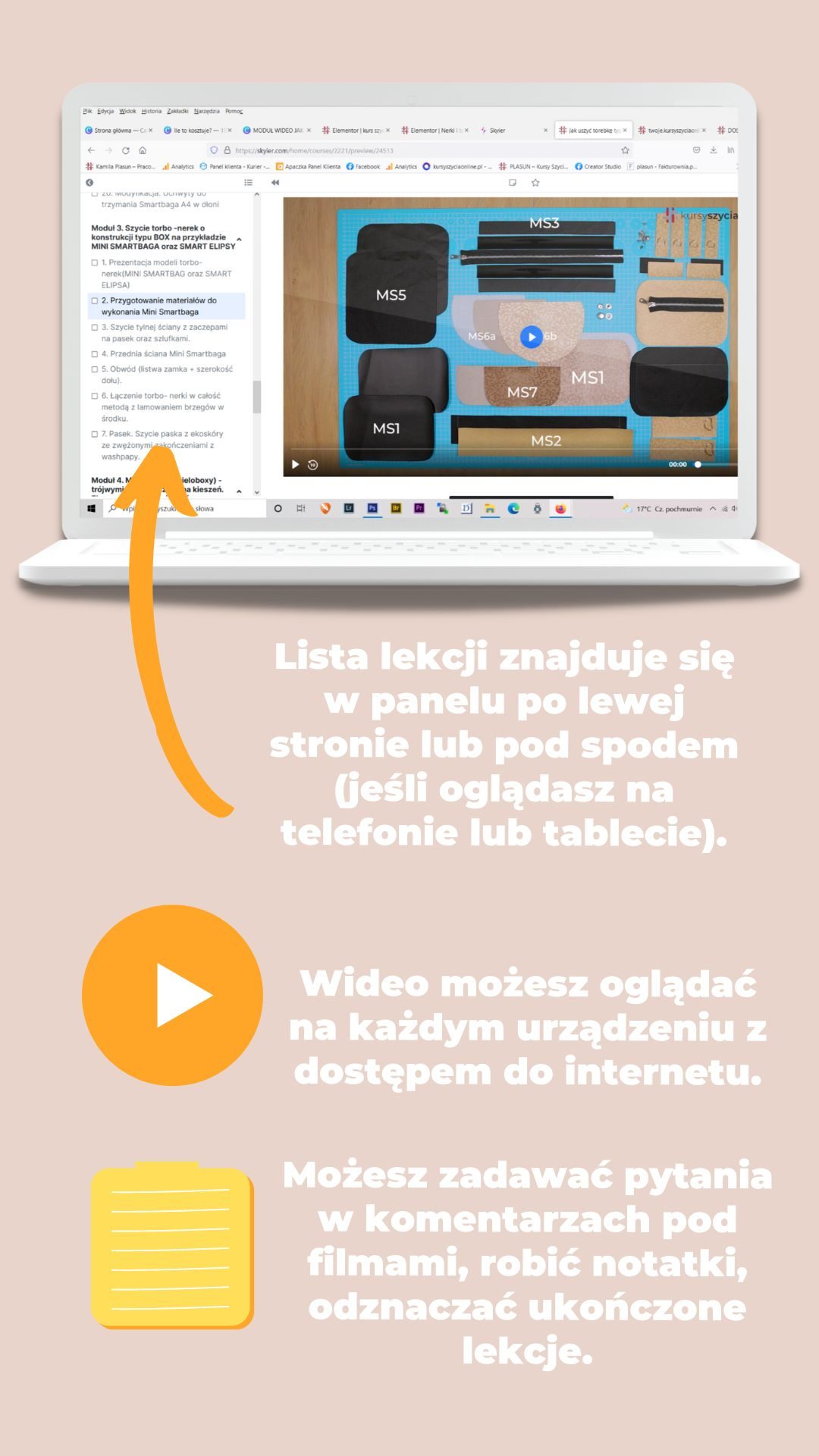 HOW TO SEW BOX BAG? Jak uszyć torebkę, plecak, nerkę typu box kurs szycia online wykroje kamila plasun