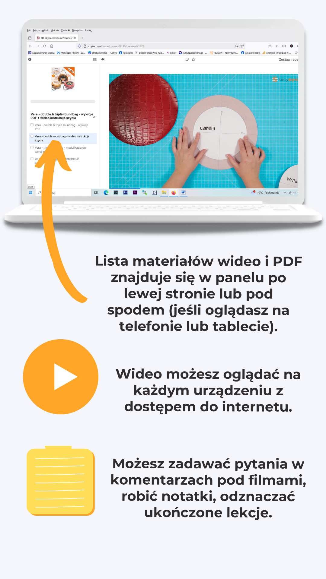 Vera pion Vera - double and triple roundbag. Sewing pattern + video tutorial. Jak uszyć podwójnego i potrójnego okrąglaka.