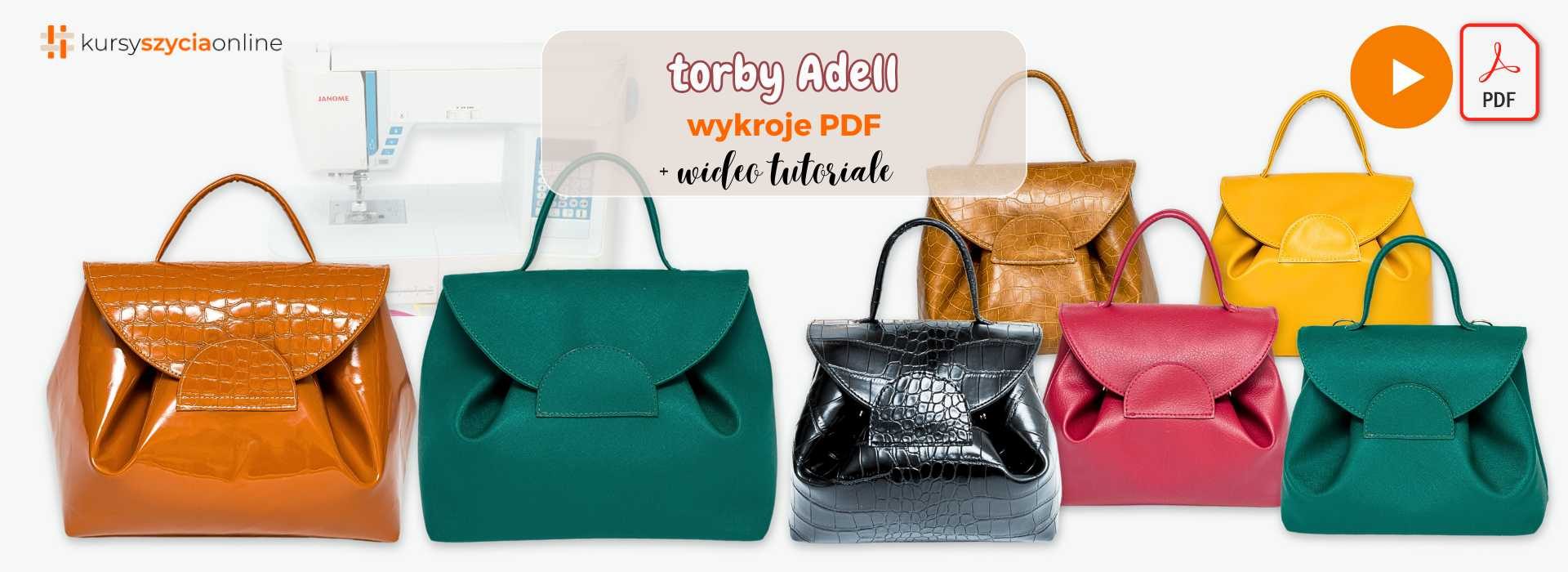 Torba – plecak 2w1 Adell wykrój PDF + wideo instrukcja szycia tutorial Torba - plecak 2w1 Adell wykrój PDF + wideo instrukcja szycia tutorial