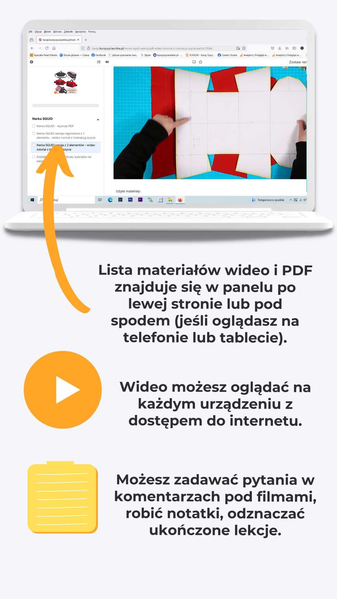 squid pion(1) Nerka SQUID - prosta, ekspresowa, uniwersalna, łatwa do uszycia. Wykrój PDF wideo tutorial z instrukcją szycia
